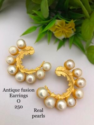 SKU BS 006 Real Pearl Earrings