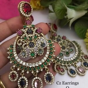 Fine stone Earrings (Long)