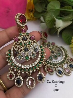 Fine stone Earrings (Long)