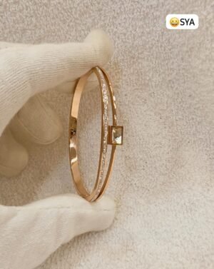 Openable Bracelet with American Diamond stones