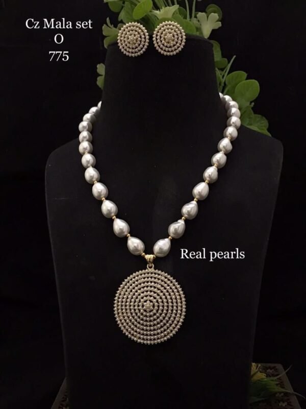 Real Pearl CZ Mala Set 775