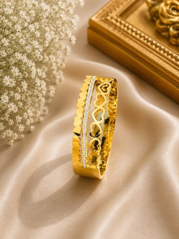 Openable Bracelet with American Diamond stones