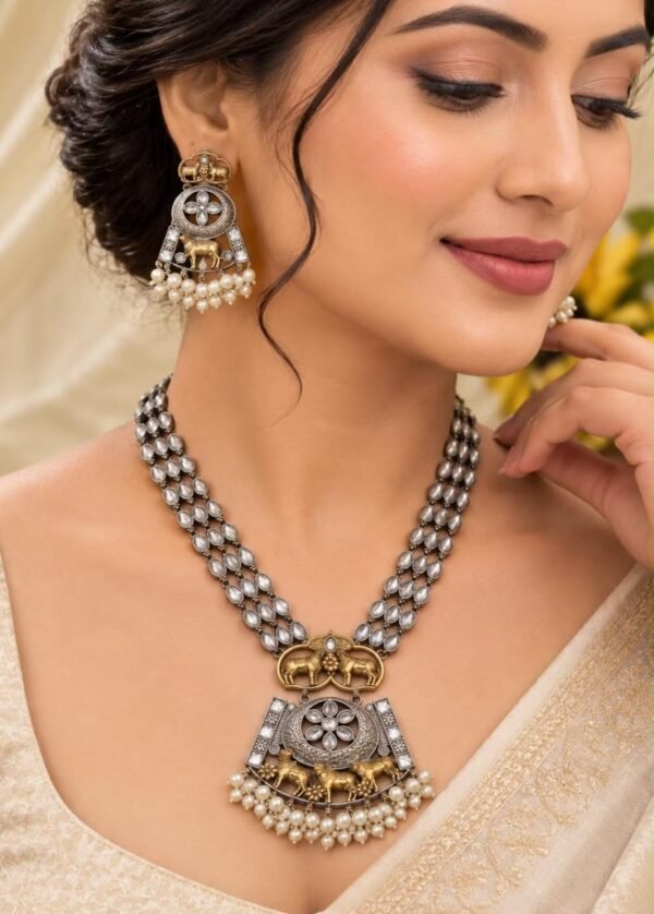 SKU NA 015 Long White stone set