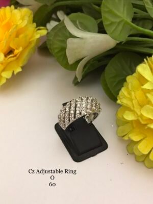 Fine stone Diamond look Ring