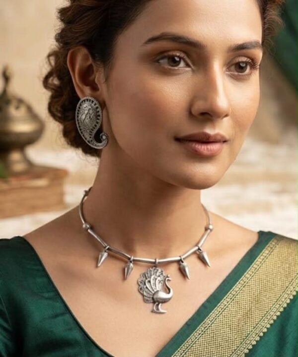 Oxidised Hasli Necklace