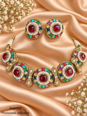 Kundan Moissanite Antique Set