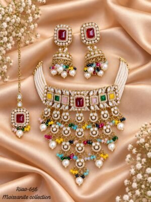 Kundan Moissanite Antique Set