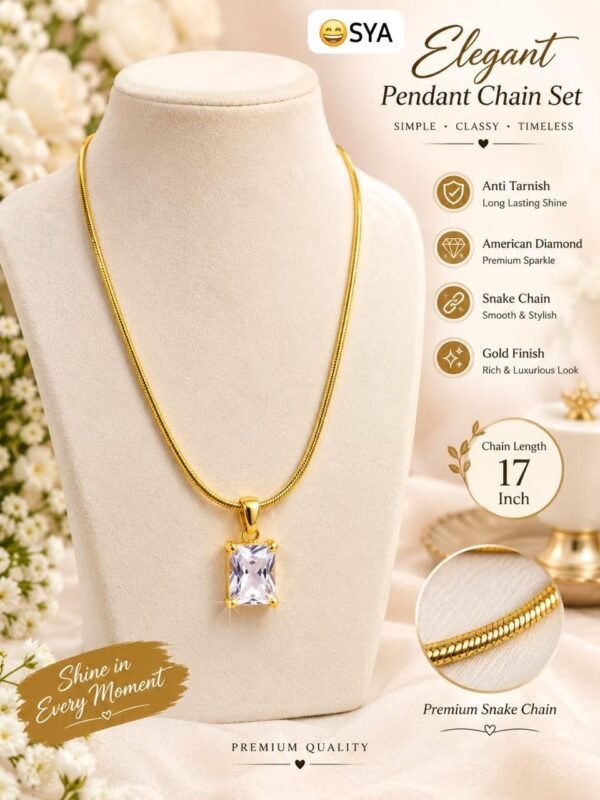 SKU BS 032 Anti Tarnish Skin Friendly Pendent Chain