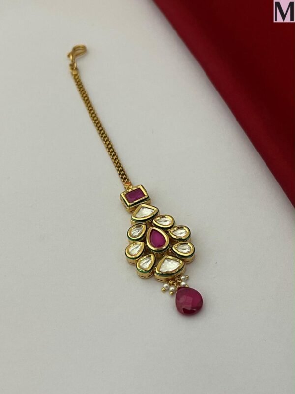 Golden & Pearl drop Maangtika