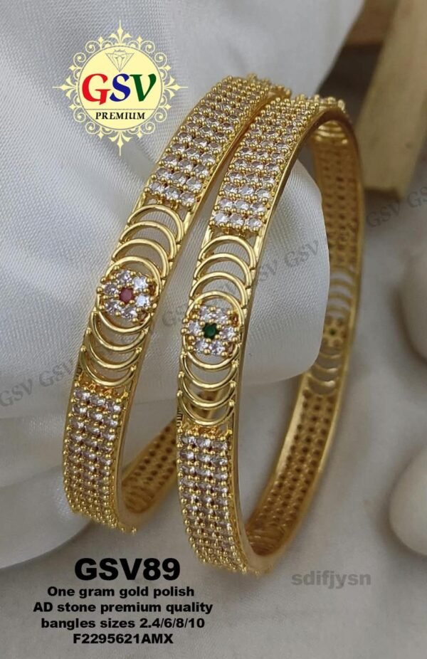 SKU NA 36 One Gram Gold Polish Bangles