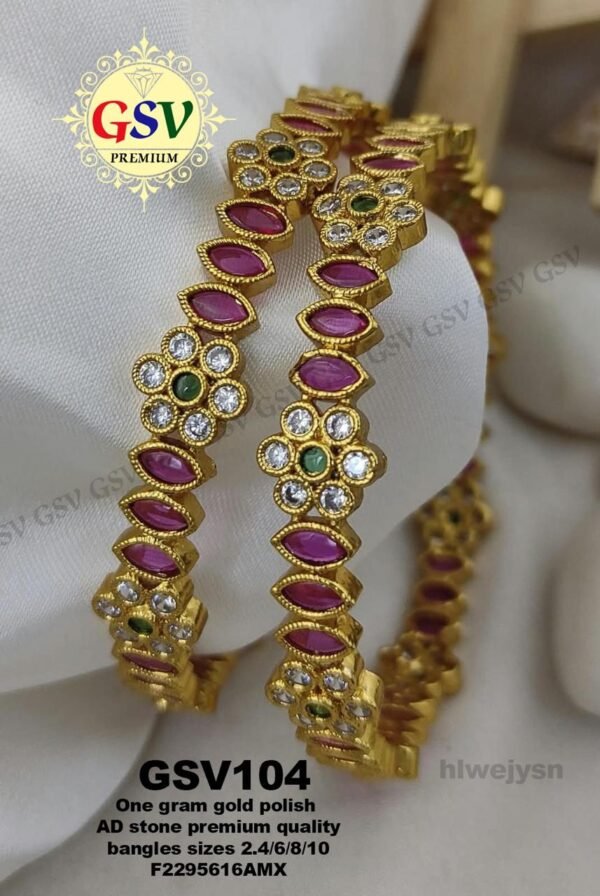 SKU NA 37 One Gram Gold Polish Bangles