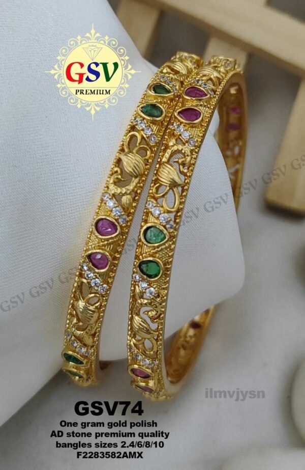 SKU NA 38 One Gram Gold Polish Bangles